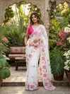 Tew Soft Tabi Flower Print With Handwork Saree